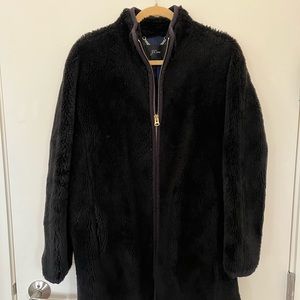 Jcrew zip up faux fur teddy coat